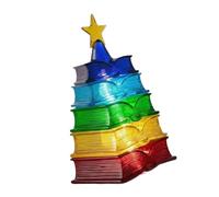 Festive Literary Tree Decoration for Book Lovers Teacher Librarian Office Holiday Ornament Christmas Tree Book Light