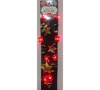 Festive Magic Bow tie Santa Christmas Tree Flashing Blinking LED Lights Up Bulb Chain Necklace (Bow Tie)
