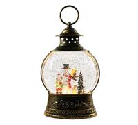 Festive Melody - Glitter Snow Globe for Holiday Accent | Musical Christmas Decoration with USB Battery Power and Illuminated Sparkling Swirl for Indoor Workplace Celebration