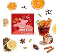 Festive Mulling Spice Kit - 88g Single Sachet with Cinnamon, Cloves, Orange Peel for Hot Cider & Wine