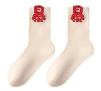 Festive multi purpose socks for women in soft cotton medium length for durability and breathability, Suddenly rich, S-XXL