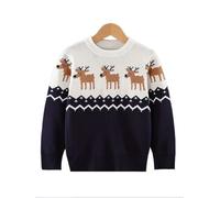 Festive Navy & White Christmas Knit Jumper for Boys | Perfect Xmas Children’s Gift for Holiday Memories! | Kids Ages 9-10 Years, Navy-Blue & White