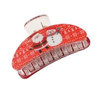 Festive Ornament Snowman Barrette With Strong Hold For Various Hair Types Party Hairpeices Daily Wear Hair Decoration