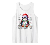 Festive Penguin Animal Tree Lights Hanging Merry Christmas Tank Top