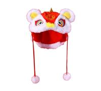 Festive Pet Hat Adjustable Neckstrap Dog Cap Puppy Chinese Costume Winter Warm Kitten Photo Cap Headgear Halloween Costume for Pets