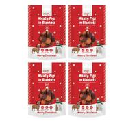 Festive Pigs in Blankets Dog Treats - Pack of 32 Meaty Chews with Vitamins A, C & E - Approximately 3cm Each - Easily Digestible, Dental Care Benefits - Christmas Pet Reward Snacks