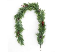Festive Plastic Garland 180cm Realistic Cat Grass
