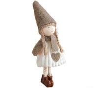 Festive Plush Snowman Hanging Ornament with Gray Hat for Christmas Tree Decoration For Boys Girls Holiday Pendant Soft Fabric Cozy Seasonal Accent (Girl)