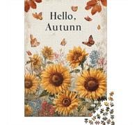 Festive Present: Adult Jigsaw 1000 Pieces, Autumn Sunflower Garden, 38x26cm/1000pcs