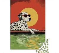 Festive Present: Adult Jigsaw 1000 Pieces, Cool Dalmatian Dog with Sunglasses, 70x50cm/1000pcs