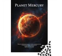 Festive Present: Adult Jigsaw 1000 Pieces, Mercury Planet Poster Print, 70x50cm/1000pcs