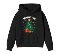 Festive Print Kids Pullover Hoodie Cozy Fleece Soft Graphic Design Holiday Outfit for Children Boys Jumper Xmas Christmas Tree Teenager Boy