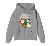 Festive Print Kids Pullover Hoodie Cozy Fleece Top for Holiday Party Outfit Soft Warm Casual Wear Oversized Christmas Jumper Xmas Jumpers Funny Suits