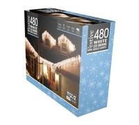 Festive Productiions Snowing Icicle Lights 480 Bright White Lights
