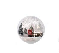 Festive Productions 15cm LED Lit Christmas Crackle Ball : Battery : Postbox Winter Scene, Multi