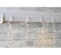 Festive Productions 16 Clear Large Gutter Hooks - Heavy-Duty Outdoor Hooks for Christmas Lights & Rope Lights - Weather-Resistant Plastic