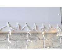 Festive Productions 24 Clear Small Gutter Clips - Outdoor Gutter Hooks for Hanging Christmas Lights - Weather-Resistant Plastic