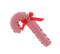 Festive Productions 26cm Fabric Red and White Candy Cane with Red Ribbon - Hanging Christmas Décor - Festive Idea for Christmas - Christmas Candy Cane Décor