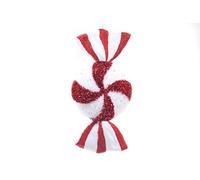 Festive Productions 28cm Polyfoam Red and White Glitter Candy Stripe Sweet Hanging Christmas Decoration Xmas Tree Festive Décor
