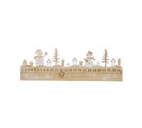 Festive Productions 45cm Wooden Advent Calendar with Snowman and Village Scene - Christmas Countdown - Gift Idea for Christmas Xmas - Advent Calendar - Snowman Countdown - Christmas Decoration
