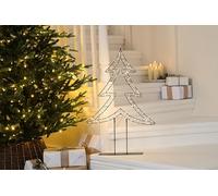 Festive Productions 76cm Lit Twinkling Christmas Tree on Stand - 200 Warm White LED Lights with Slow Flash Effect - Indoor Outdoor Christmas Decoration