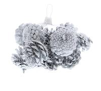Festive Productions Bag of Pinecones Decoration - Silver Colour - 200 Grams - Christmas Decoration Pinecone Themed Décor Prop - Christmas Decoration - Perfect for Home, Kitchen, Living Room, Hanging
