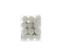 Festive Productions Christmas Tree Baubles - 24 x 3 cm Mixed Finish in White - Shiny, Matt & Pumpkin Hanging Ornaments - Shatterproof Christmas Tree Decorations for a Stylish Festive Display