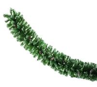 FESTIVE PRODUCTIONS Frosted Garland with Cones, Green