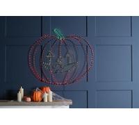 Festive Productions Halloween Flashing Led Pumpkin Silhouette Wall Decoration 49Cm 232 Warm White, Green & Orange Lights