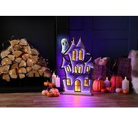 Festive Productions Halloween Infinity Effect 3D Purple House LED Light - 60cm - Halloween Decoration Haunted House Themed Décor Prop Scary - Perfect for Spooky Parties, Home, Living Room