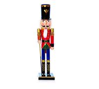 Festive Productions Premier Decorations Large 60 Centimeter Wooden Nutcracker Various Designs and Colours (Red)