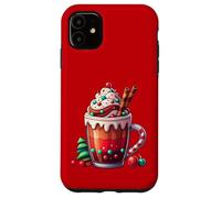 Festive Pumpkin Spice Latte Whipped Cream and Candy Cane Case for iPhone 11