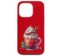 Festive Pumpkin Spice Latte Whipped Cream and Candy Cane Case for iPhone 13 Pro