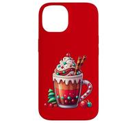 Festive Pumpkin Spice Latte Whipped Cream and Candy Cane Case for iPhone 14