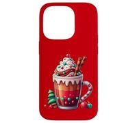 Festive Pumpkin Spice Latte Whipped Cream and Candy Cane Case for iPhone 14 Pro