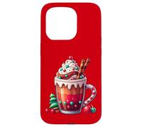 Festive Pumpkin Spice Latte Whipped Cream and Candy Cane Case for iPhone 15 Pro
