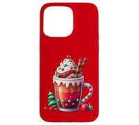 Festive Pumpkin Spice Latte Whipped Cream and Candy Cane Case for iPhone 15 Pro Max