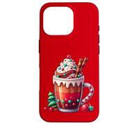 Festive Pumpkin Spice Latte Whipped Cream and Candy Cane Case for iPhone 16 Pro