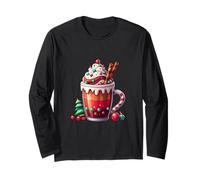 Festive Pumpkin Spice Latte Whipped Cream and Candy Cane Long Sleeve T-Shirt