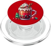 Festive Pumpkin Spice Latte Whipped Cream and Candy Cane PopSockets PopGrip for MagSafe