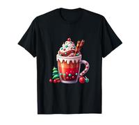 Festive Pumpkin Spice Latte Whipped Cream and Candy Cane T-Shirt