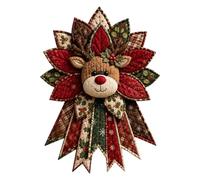 Festive Quilted Christmas Door Hanging DIY Sewing Kit, Christmas DIY Kit with Fabric, Batting, Thread, Templates & Instructions, Patchwork Hanging Decor Kit for Door Display (Deer)