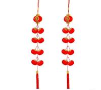 Festive Red Pendant Lights 2-Pack for Wedding Decor | Vibrant red color, 2-pack for value set, festive design, indoor outdoor use, eye-catching centerpiece(A)