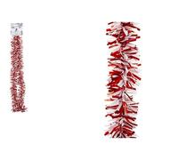 Festive Red & White 6 Ply Candy Cane Style Tinsel - 11 cm (1 Pc.) - Eye-Catching Design - Perfect for Christmas & Holiday Season