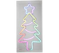 FESTIVE RGB Neon Flex Christmas Tree Sign - 30 cm