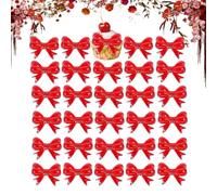 Festive Ribbon Cupcake Toppers - 30 Piece Party Decoration Set, Elegant Wedding Cake Decorations, Floral Food Toppers with Various Pastel Colours | Decorative Appetizer Picks for Ge