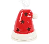Something Different Incense Cone Burner & Tealight Holder - Serano Santa Hat, Dolomite, Red