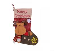 Festive Santa Sock 30x47cm for Fireplace Hanging Decor(M3-30 Fawn Model)