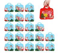 Festive Self-Seal Treat Bags with handle Resealable Christmas Gift Bags | 10pcsResealable Clear Goodie Bag ,Easy Fill & Easy Seal, Food-Safe for Cookies, Chocolates & Little Gifts