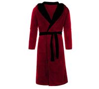 Festive Skirts Home Robe Coat Shawl Bathrobe Long Women Blouse for Men Top Lace, red, XXL
